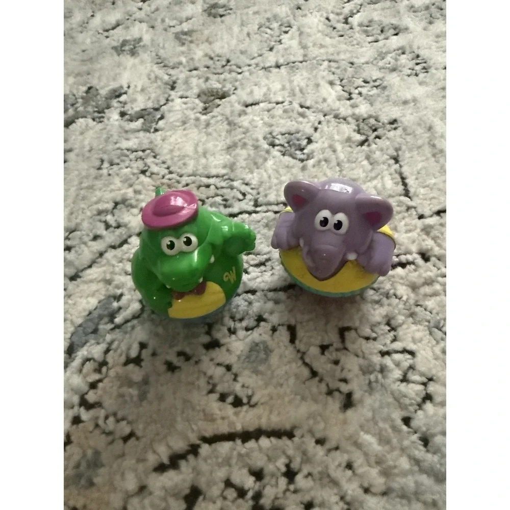 Vintage Hasbro Playskool Weebles Wobble Alligator Elephant - Lot of 2-2004- Y2K